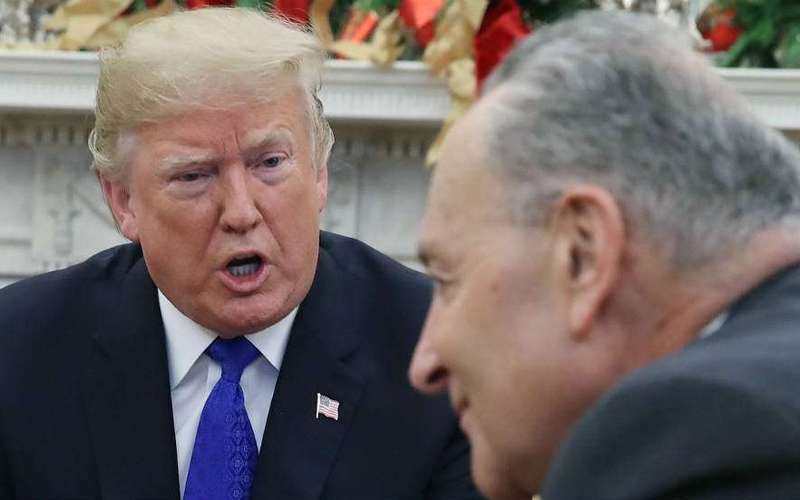 image for Reporter says Trump 'stormed out' of Oval Office after Pelosi, Schumer meeting