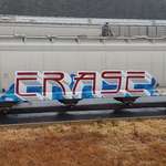 image for The crisp look of this graffiti on a train I saw today.