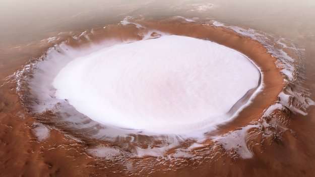 image for Mars Express gets festive: A winter wonderland on Mars