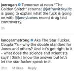 image for Lance Armstrong calls out Joe Rogan and the Golden Snitch in IG comments section