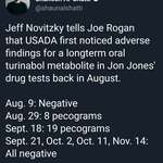 image for Jon Jones first failed test this year was August 29 according to Novitzky