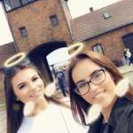 image for Taking selfies with filters on outside Auschwitz.