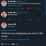 image for Wendy's twitter is an r/MurderedByWords goldmine today