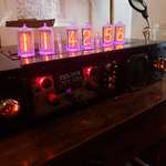 image for This Nixie tube clock/bluetooth stereo with Dekatron equalizers I made with salvaged Russian airplane parts.