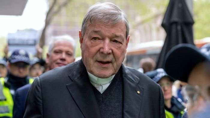 image for George Pell being sentenced for sexually abusing two choirboys
