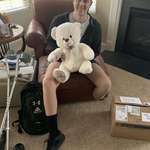 image for I just had my leg amputated recently and I had an anonymous person send me this bear. I didn’t even notice the fact that whoever sent the bear, made it just like me. This picture was taken after I had washed my face because I was sobbing. Shit like this make my day. Thank anon❤️