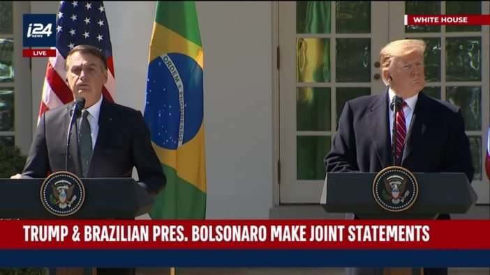 image for Trump smirks as Brazil’s far right president says they are united against LGBTQ people