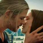 image for In Thor: The Dark World (2013), Natalie Portman couldn't make it to reshoot the final kiss scene. When asked to choose from a lineup of women to take her place. Chris Hemsworth instead brought in his wife , who wore Natalie's clothes and wig to shoot the final kiss.