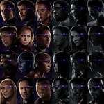 image for Perfectly balanced: there are 32 Avengers: Endgame character posters; exactly half of them are characters who are alive, and half are characters who are dead.