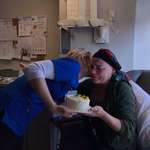 image for All the nurses came in and sang to my mom, and gave her a cake for her last day of chemo treatment ❤️.