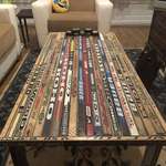 image for My friend built this table completely from the hockey sticks he used during his career