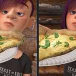 image for In Inside Out, the pizza toppings were changed from broccolis to bell peppers in Japan, since kids in Japan don’t like bell peppers. Pixar localised the joke.