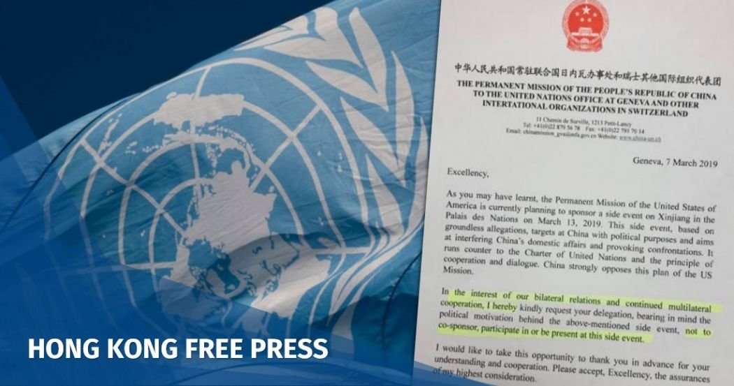image for China warned other countries not to attend UN meeting on Xinjiang human rights violations – NGO