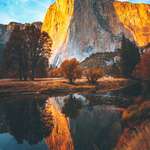 image for El Capitan in Yosemite with the golden glow of sunset [OC] 3988 × 4985