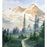 image for Mt. Rainier Summer, Watercolor, 8"x10"