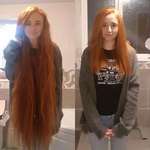 image for She donated 30 inches of her hair to make wigs for children with cancer.