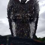 image for Over 100,000 confiscated weapons were used to create this 26ft tall "Knife Angel" statue