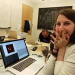 image for Katie Bouman who led the development of the algorithm which made it possible to capture the image of a black hole, and the moment when the first black hole image was processed.