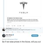 image for Elon being sassy (and right) about price changes