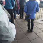 image for People hoping to skip queues by standing like this and trying to slip in.