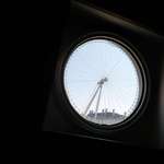 image for The London Eye fitting almost perfectly in the toilet window