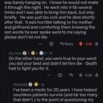 image for The mental heath of healthcare professionals is sometimes shaken by the things they see. This Redditors perspective is golden!