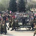 image for The Victory Day parade today included a caged Nazi