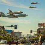 image for Space Shuttle Being Carried By A 747.