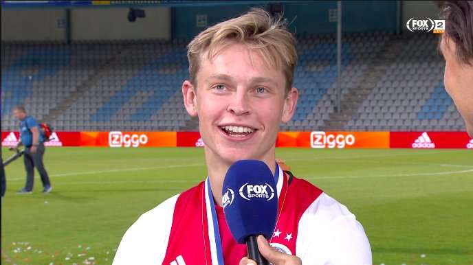 image for AFC Ajax 💫 auf Twitter: "Frenkie de Jong: “I am so excited to see Messi during training, I think I am just going to pass every ball to him, haha!” [FoxSports]… https: