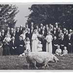 image for a pig ran through grandmas wedding photo - 1927