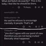 image for The comment section of a post about notch not getting invited to the anniversary
