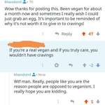image for Apparently I'm not a vegan, even though I don't buy animal products. There are toxic people in every community :(