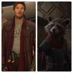 image for Rocket is wearing Quills scarf from GOTG Volume 2.
