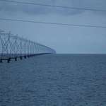 image for How the power lines at Lake Pontchartrain, Louisiana, USA simply and clearly show the curvature of the Earth