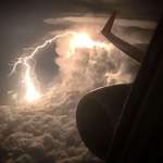 image for 🔥 Lightning through the clouds. Someone took this on a flight to Phoenix 🔥