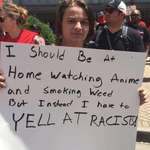 image for Sign from the KKK protest in Dayton Ohio today