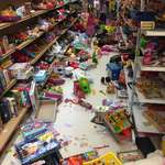 image for These kids just destroyed this thrift shops toy section and their parents did nothing