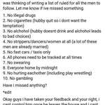 image for ok hubby, you can go to the bachelor party....there's just a few rules for you to follow