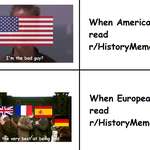 image for Europeans vs American history buffs