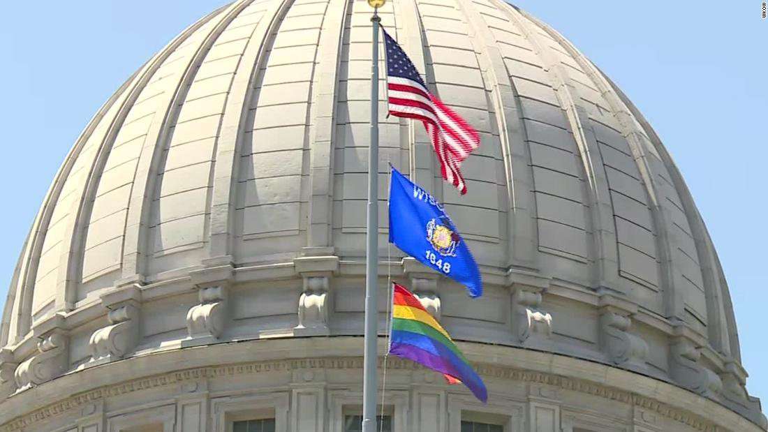 image for For the first time ever, Wisconsin is flying the rainbow pride flag over its Capitol building