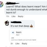 image for Rick And Morty fan too smart to know that “learnt” is a word.