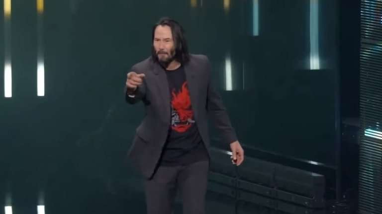 image for CD Projekt gives free copy of Cyberpunk 2077 to guy who shouted "you're breathtaking!" at Keanu Reeves