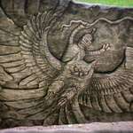 image for A Carving of Bender riding a giant owl
