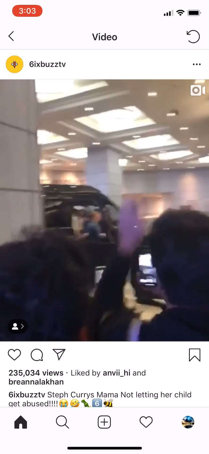 image for Toronto fans cussing and heckling at Stephs mom whose defending her son outside the Ritz Hotel in Toronto : warriors