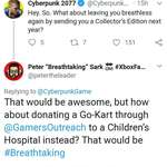 image for [Image]PeterTheLeader rejected the free Cyberpunk2077 but insisted on them to give that money to charity instead