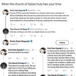 image for Nigerian politician VS Church if Satan. Taken from Twitter, found on Facebook