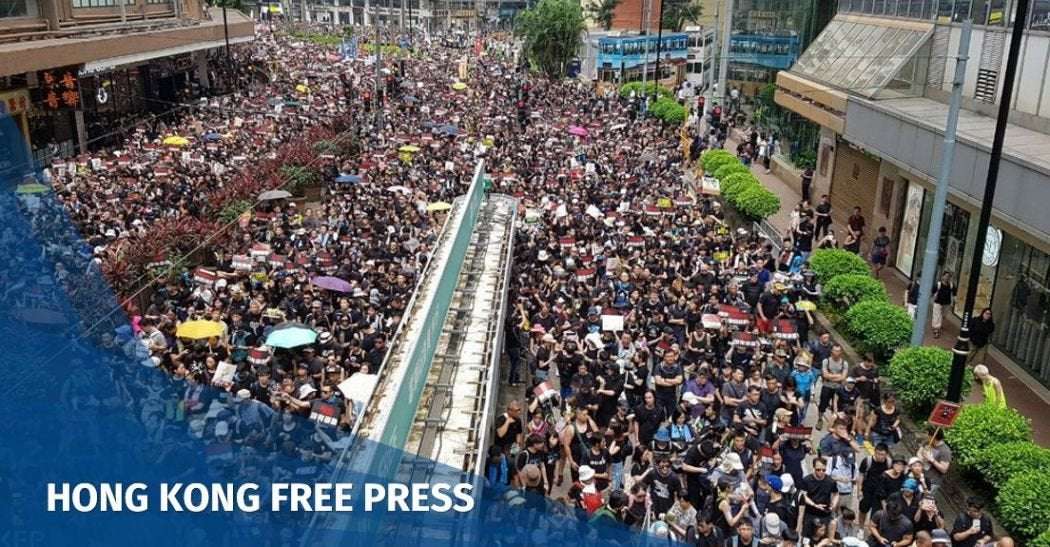 image for Hong Kong protesters occupy roads around Gov’t HQ again, as huge anti-extradition law rally escalates