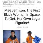 image for Mae Jemison, the first black woman in space gets her own Lego figurine!