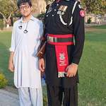 image for Absolute unit of a guard at Wagah Border in Pakistan (I am 6'1'')