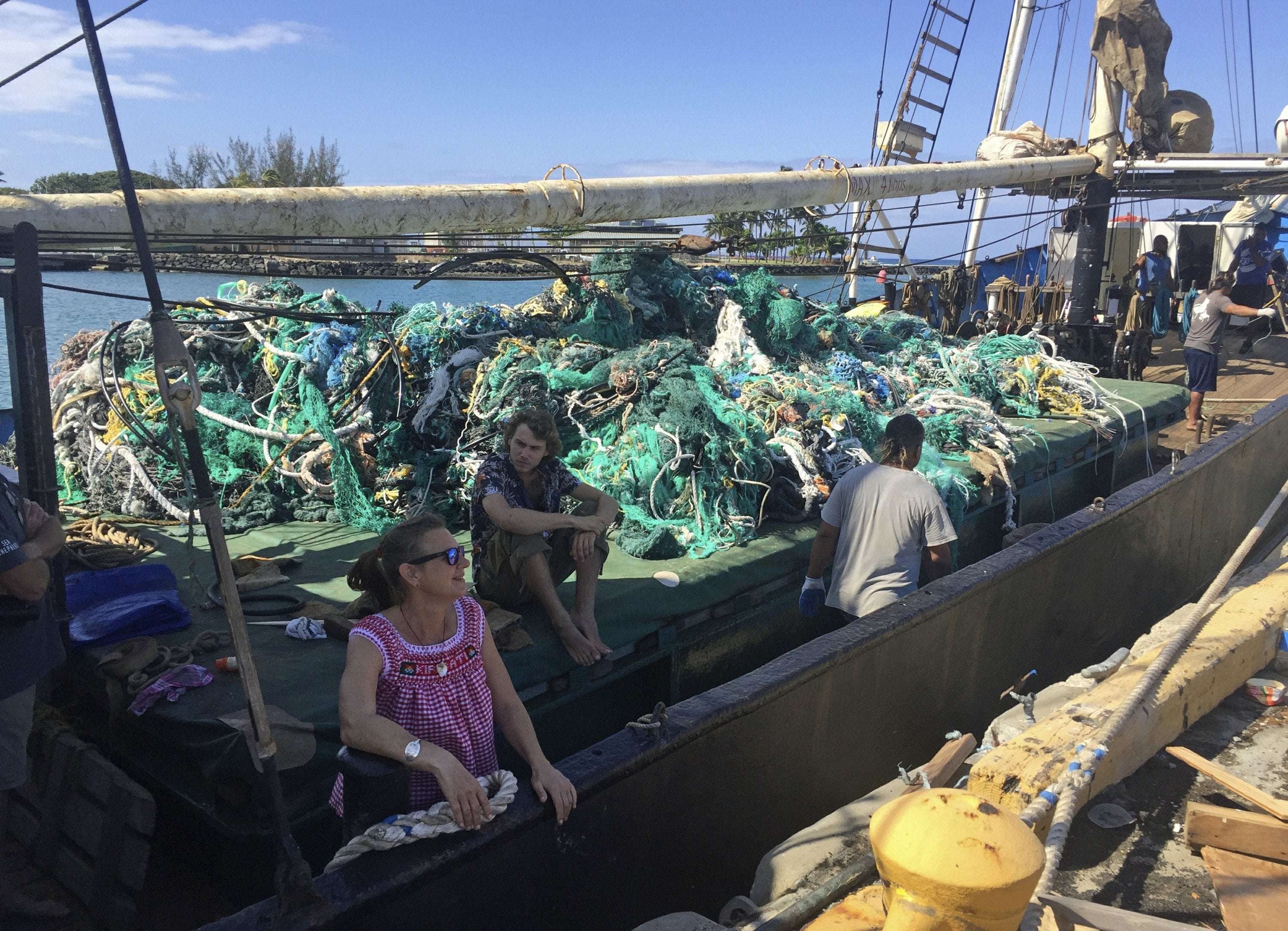 image for 40 tons of fishing nets retrieved in Pacific Ocean cleanup